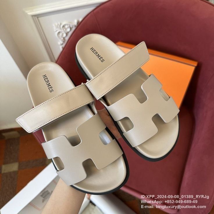 Hermes Chypre Sandal Beige Mastic Calfskin Leather