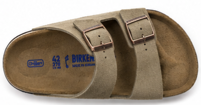 BIRKENSTOCK Arizona Soft Footbed Suede Leather Taupe