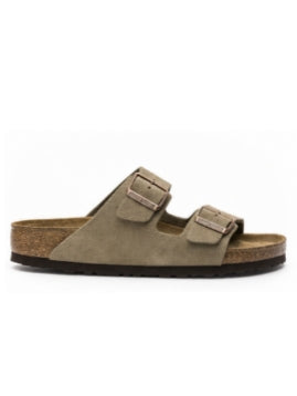 BIRKENSTOCK Arizona Soft Footbed Suede Leather Taupe
