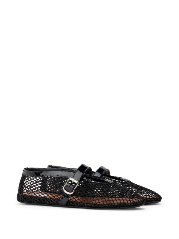 Alaïa Mesh Ballet Flats Black