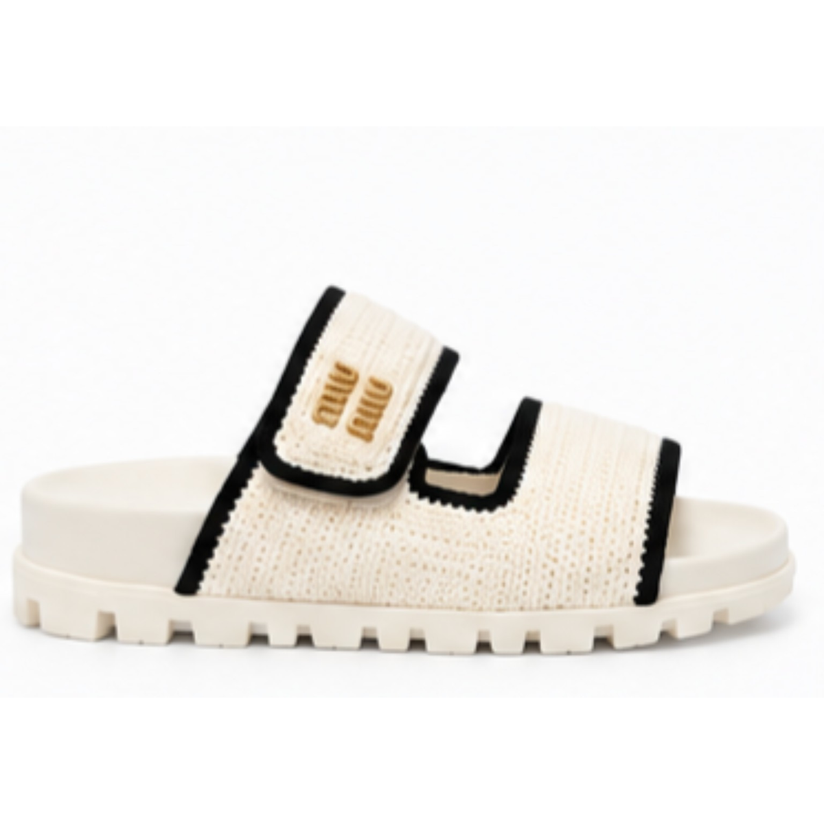 Miu Miu Crochet Sandals Ivory