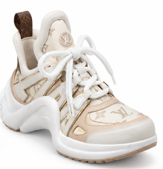 Louis Vuitton LV Archlight Sneaker – Beige/White/Gold