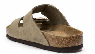BIRKENSTOCK Arizona Soft Footbed Suede Leather Taupe