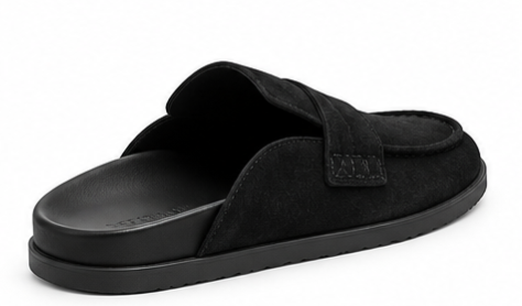 Hermès Suede Slip-On Loafer Mule – Black
