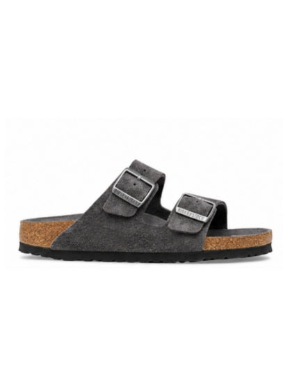 Birkenstock Arizona Suede Leather Sandals Anthracite