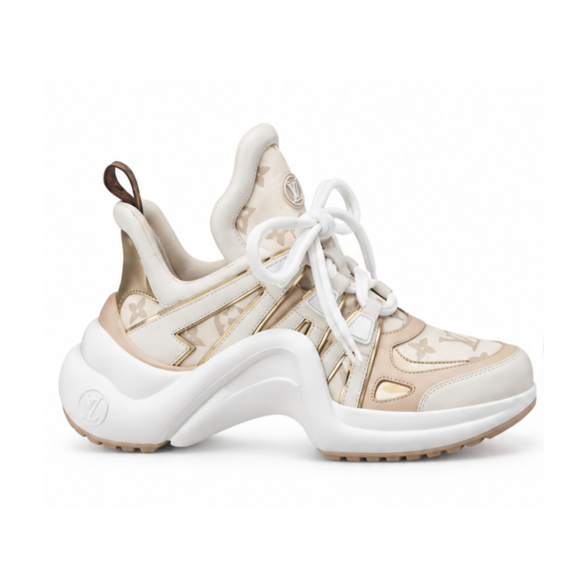 Louis Vuitton LV Archlight Sneaker – Beige/White/Gold