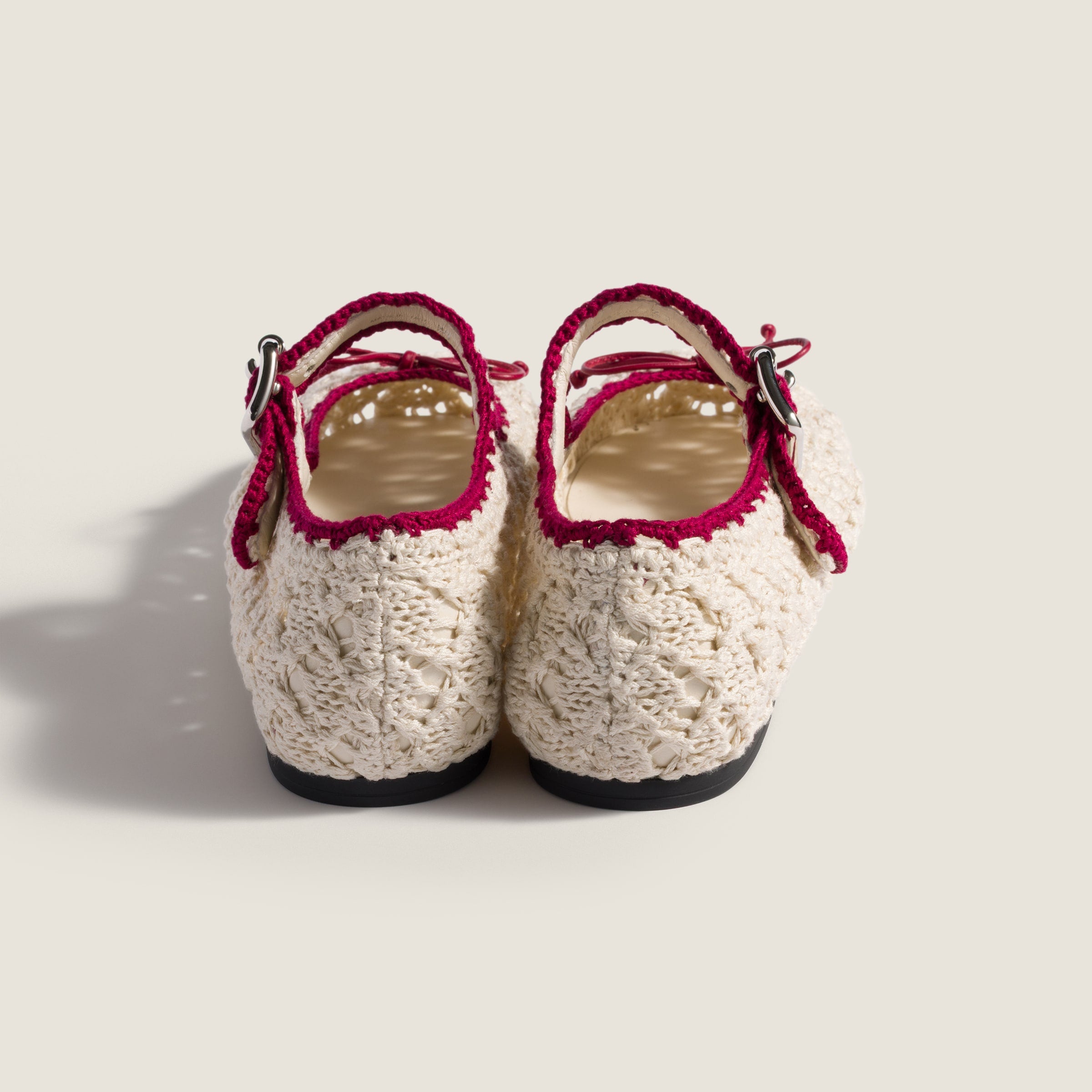 Miu Miu Crochet Mary Jane Flats