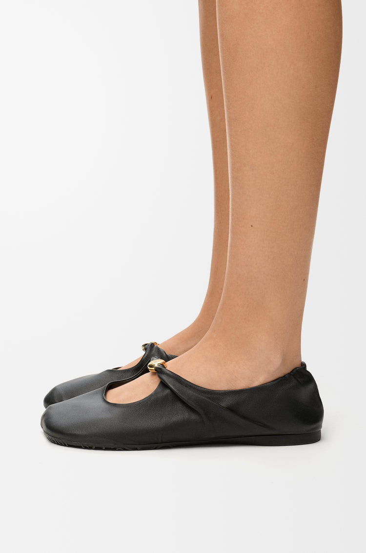 LOEWE Pebble Soft Ballerina - Black