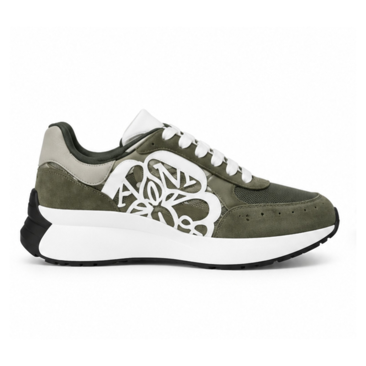 Alexander McQueen Sprint Runner – Khaki/White