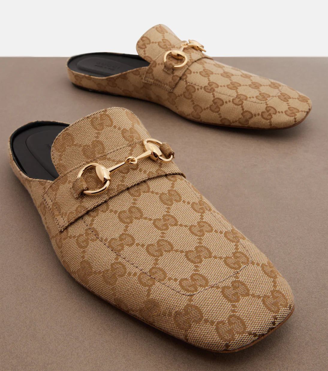 Gucci Ragazzo Mule GG Canvas Beige Women's Loafers