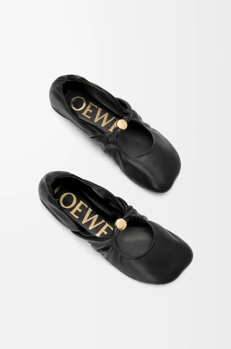 LOEWE Pebble Soft Ballerina - Black