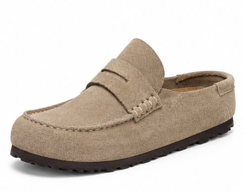BIRKENSTOCK Utti Low Slip-On  Suede Leather  Taupe