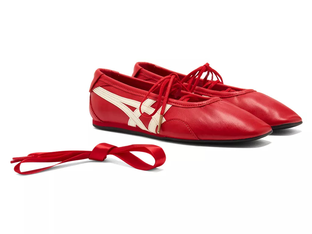 Onitsuka Tiger GYMNARINA Ballet Flats Classic Red Cream