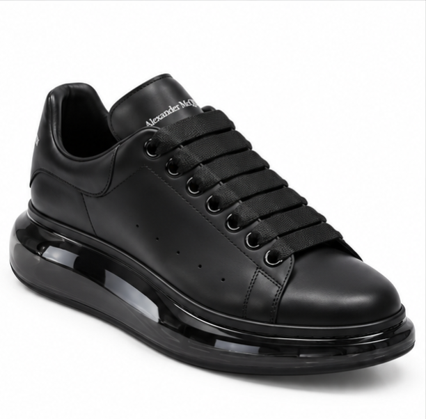 Alexander McQueen Oversized – Black Shiny Sole