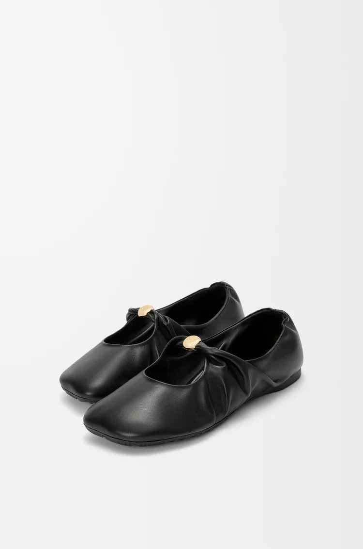 LOEWE Pebble Soft Ballerina - Black