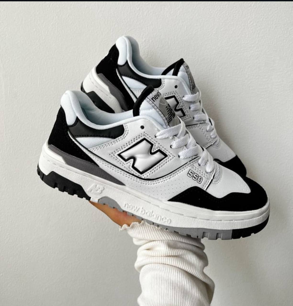 New Balance 550 – White Black Rain Cloud