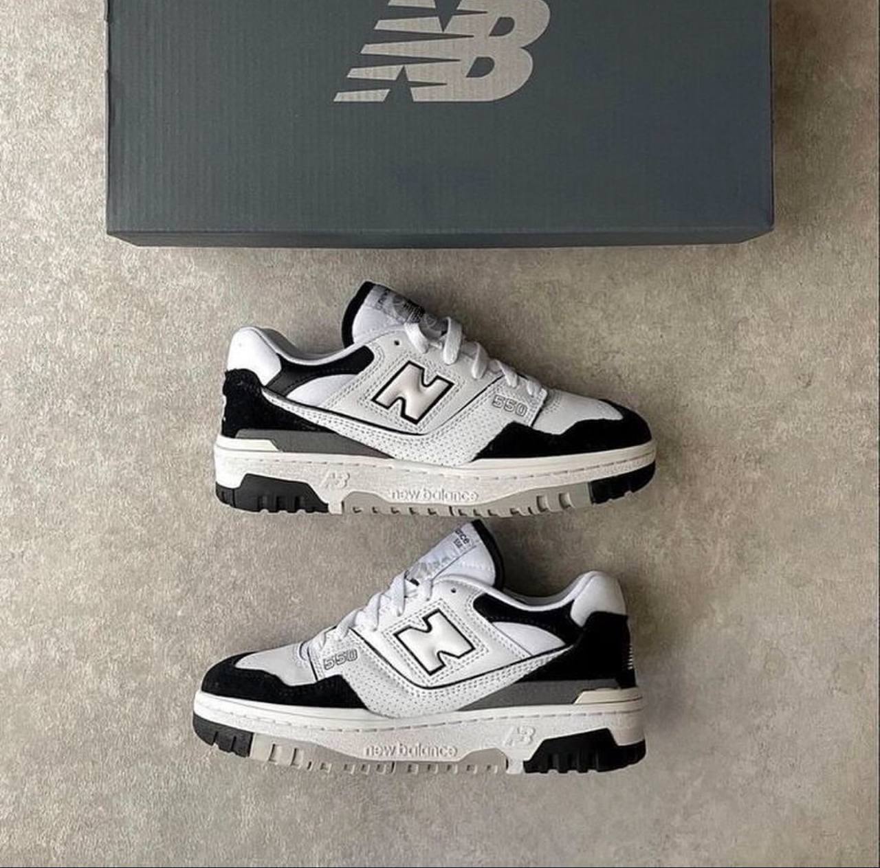 New Balance 550 – White Black Rain Cloud