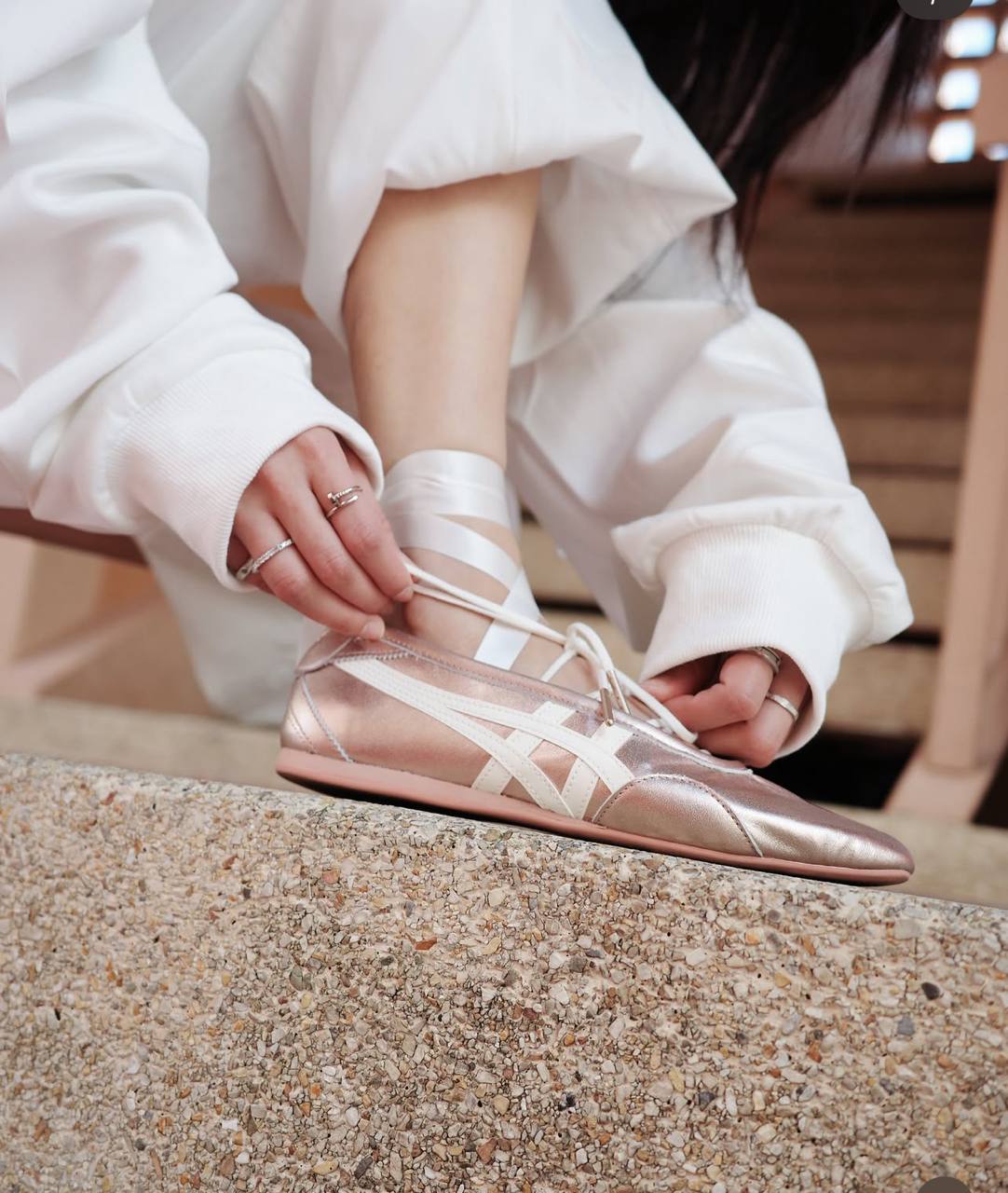 Onitsuka Tiger GYMNARINA Ballet Flats Classic rose gold