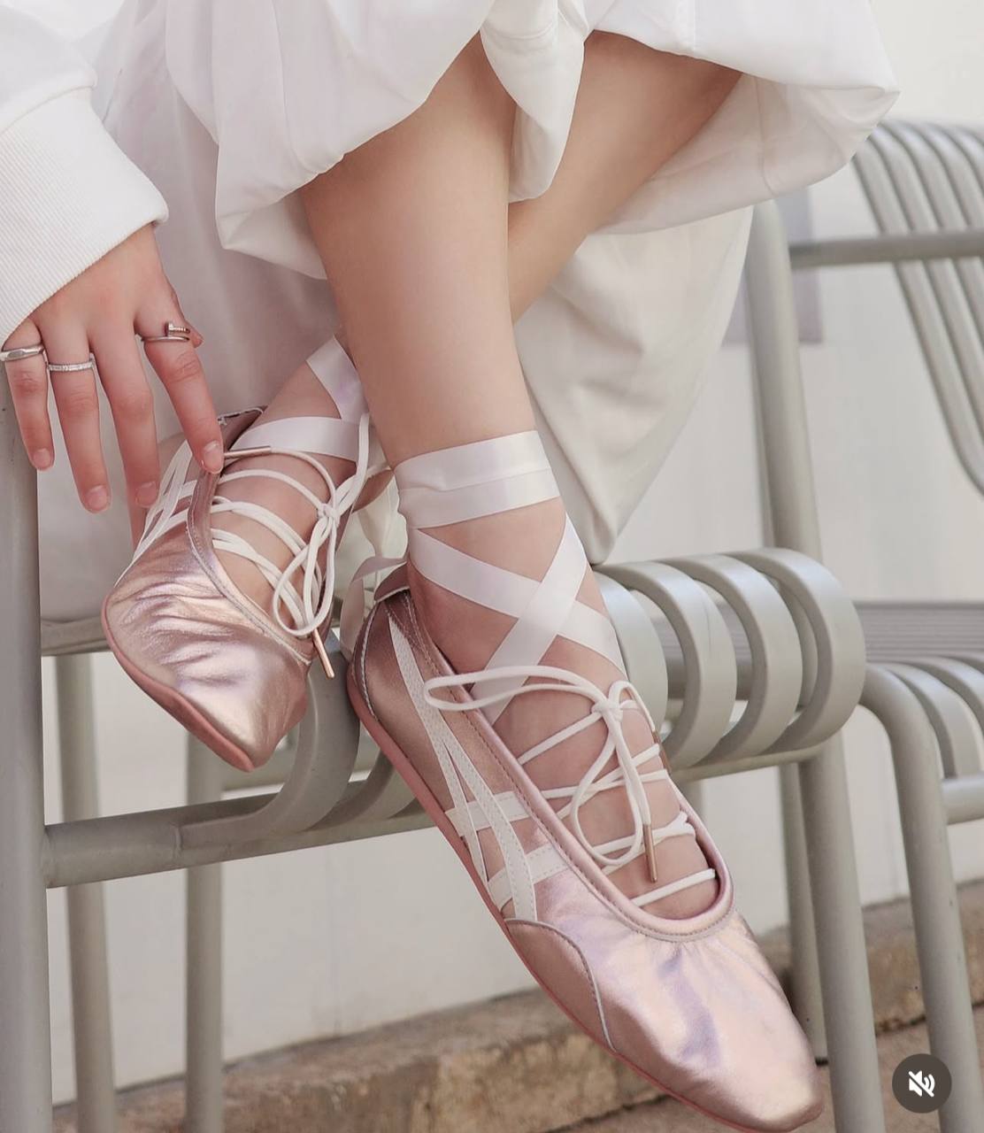 Onitsuka Tiger GYMNARINA Ballet Flats Classic rose gold