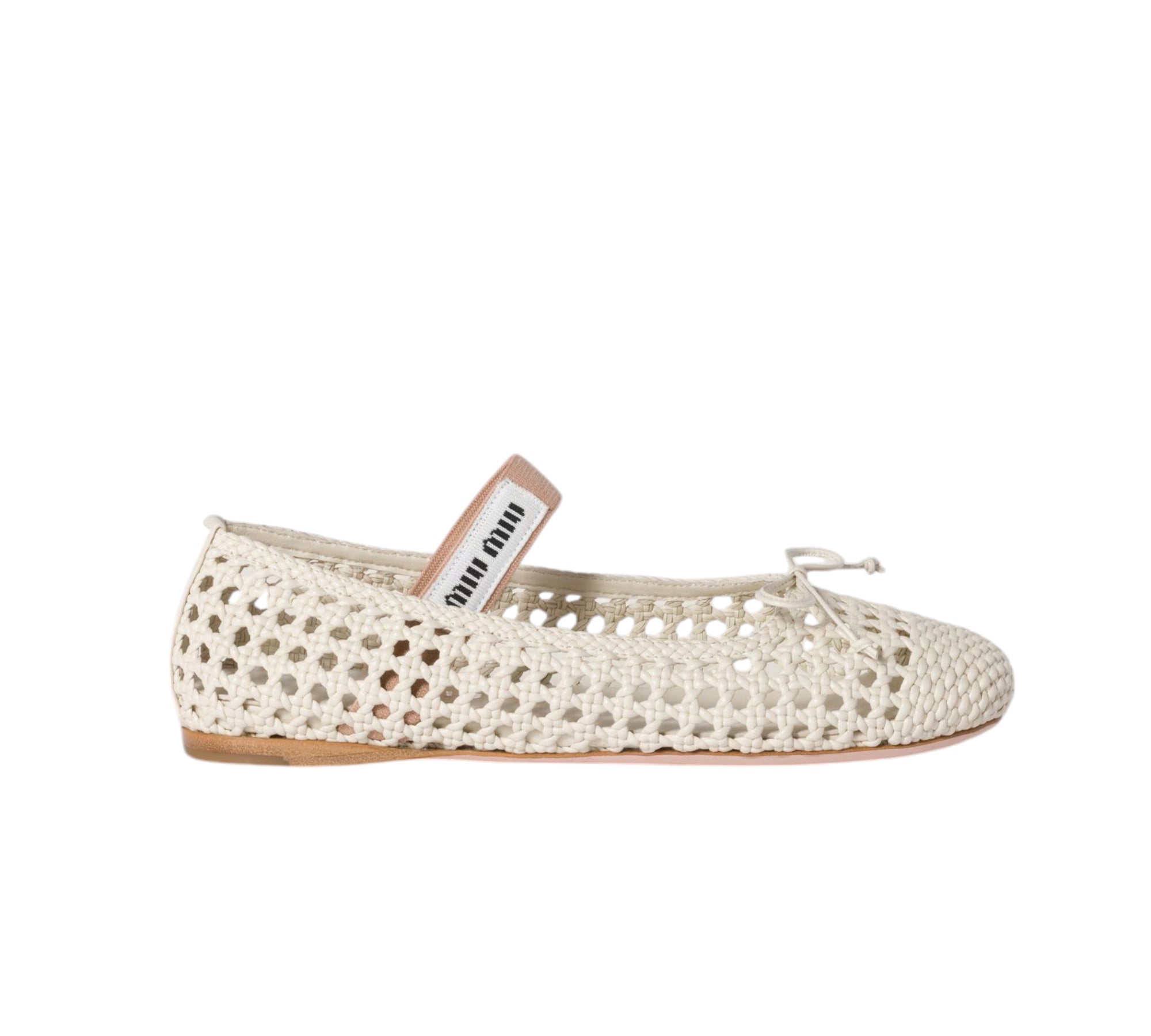 miu miu Woven nappa leather ballerinas