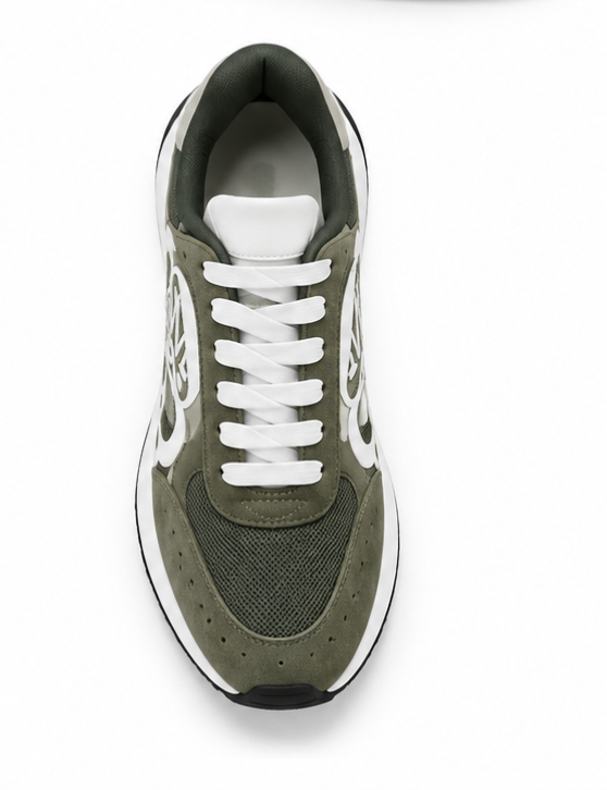 Alexander McQueen Sprint Runner – Khaki/White