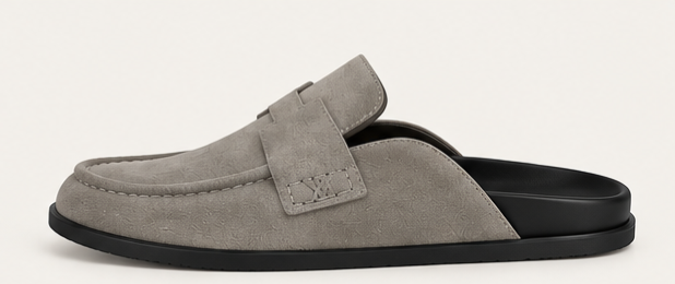 Hermès Go Mule – Gray Suede