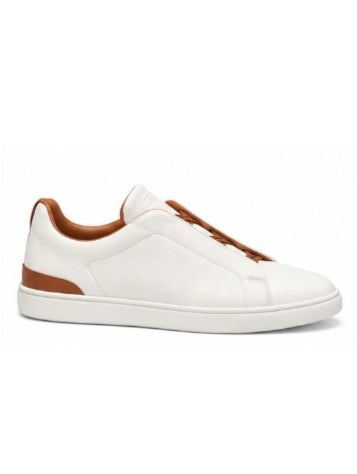ZEGNA Triple Stitch™ Leather Sneakers – White