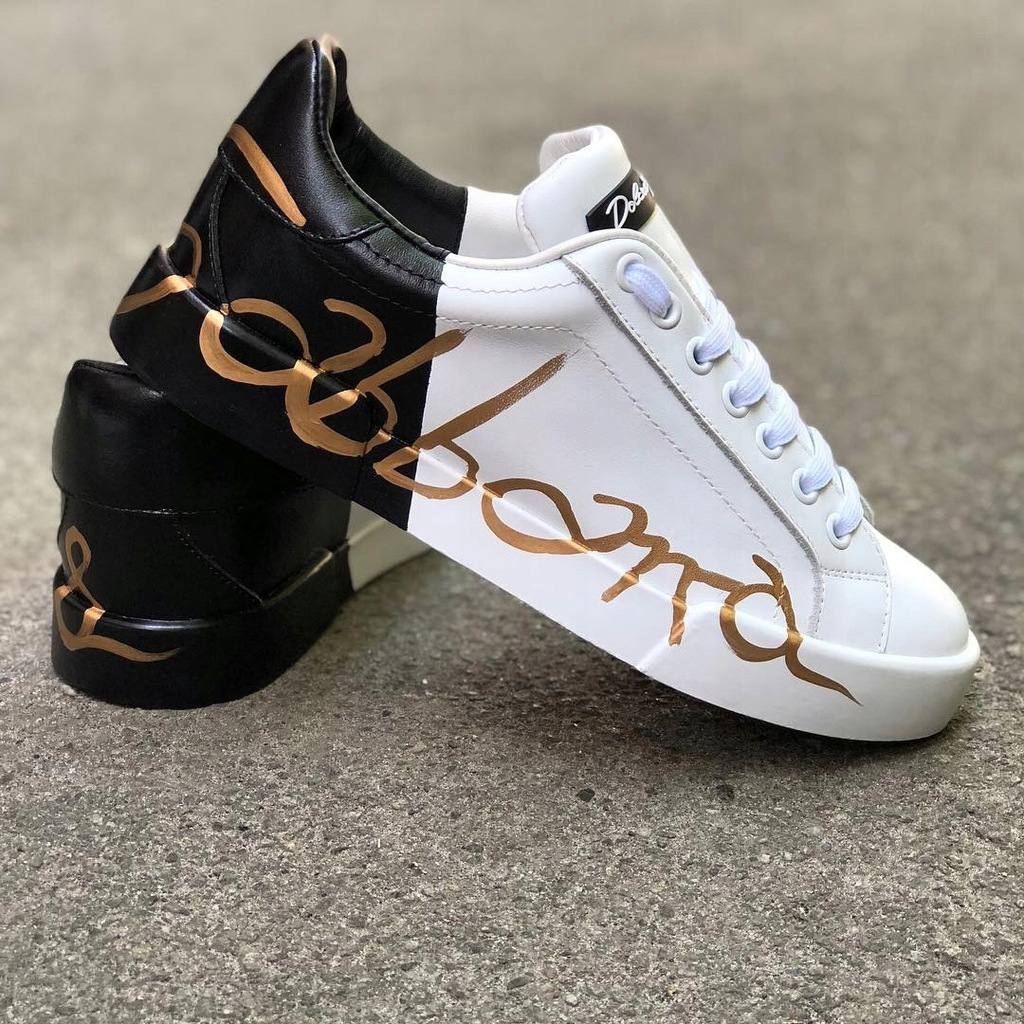 Dolce & Gabbana Color-Block Logo Sneakers