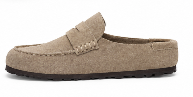 BIRKENSTOCK Utti Low Slip-On  Suede Leather  Taupe