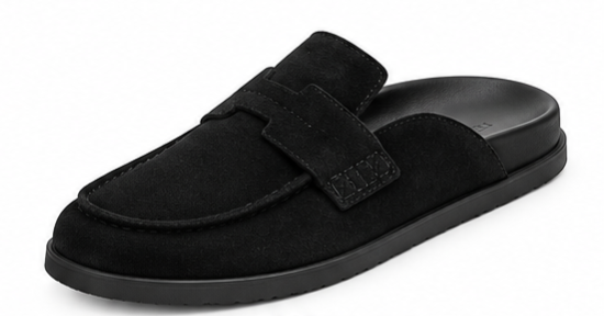 Hermès Suede Slip-On Loafer Mule – Black