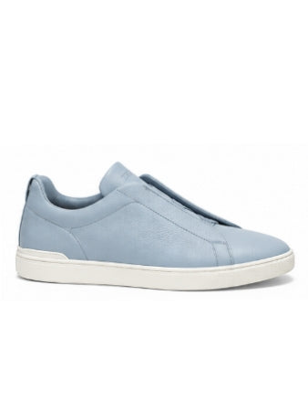 ZEGNA Triple Stitch™ Leather Sneakers – Light Blue