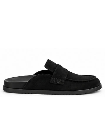 Hermès Suede Slip-On Loafer Mule – Black