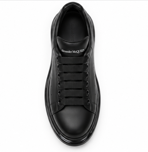 Alexander McQueen Oversized – Black Shiny Sole